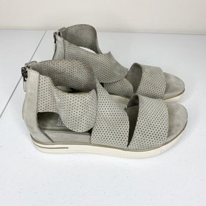 Eileen Fisher Gray Perforated Sport Sandals Size 6